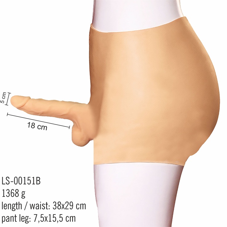 Giyilebilir Belden Bağlamalı Penis 18 Cm