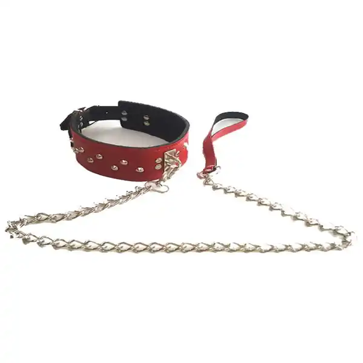 Deri Boyun Tasması Kırmızı