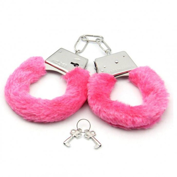 Metal Peluşlu Kelepçe Pembe