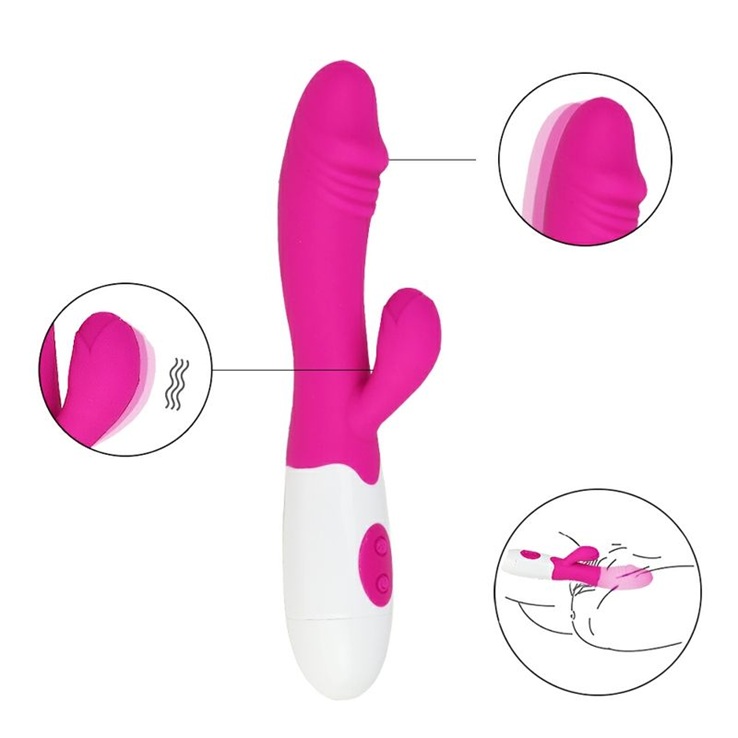 Klitoris ve G-Spot Uyarıcı 2 in 1 Rabbit Vibratör